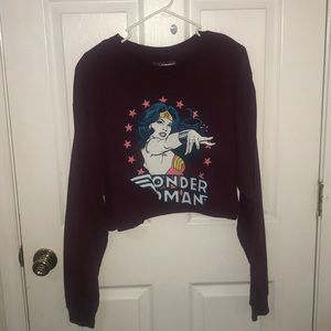 Wonder Woman Long sleeve cropped tee